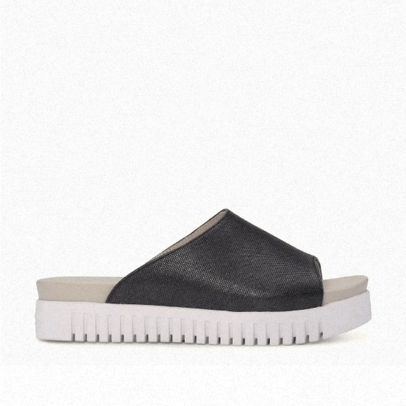 EUC ILSE JACOBSEN Sz 36 Tulip Solid Top Metallic Shimmer Slip On Slide Sandals - Picture 3 of 8